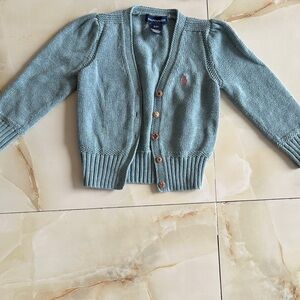 Ralph Lauren Kids Teal Cardigan